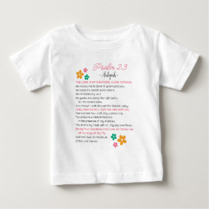Personalisieren Sie Psalm 23-NIV Bibelbibliotheken Baby T-shirt