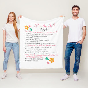 Personalisieren Sie Psalm 23-NIV Bibelbibliotheken Fleecedecke