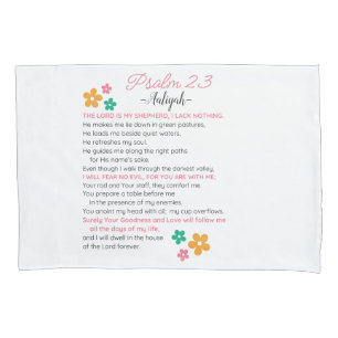 Personalisieren Sie Psalm 23-NIV Bibelbibliotheken Kissenbezug