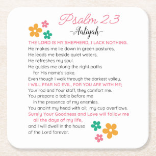 Personalisieren Sie Psalm 23-NIV Bibelbibliotheken Rechteckiger Pappuntersetzer
