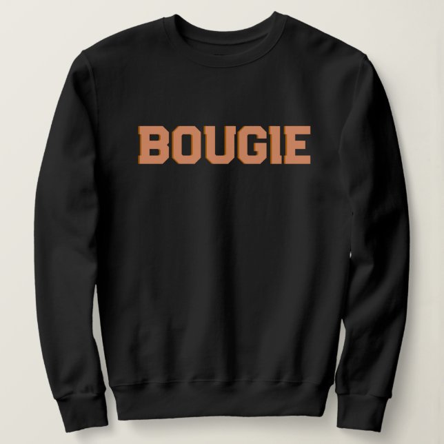 Personalisieren Sie Retro 70's Themed Orange BOUGI Sweatshirt (Design vorne)