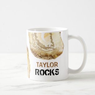 *~* Personalisieren Sie ROCKEN Gelber Glitzer Kaffeetasse