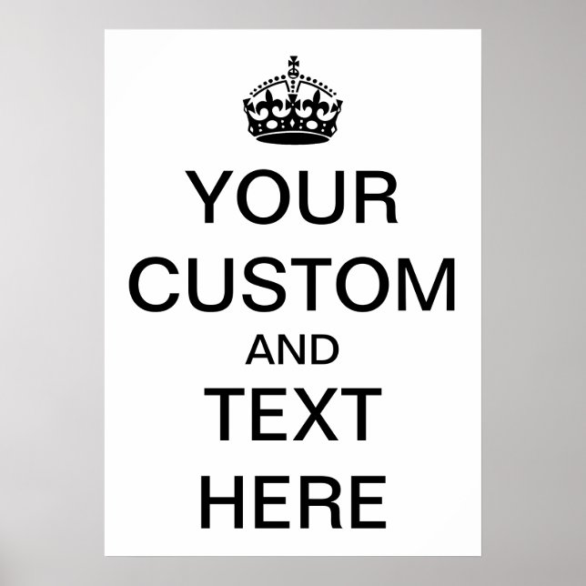 Personalisieren Sie Ruhe und Fortfahren Poster (Vorne)