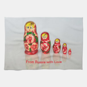 Personalisieren Sie russische Matryoshka stapelbar Geschirrtuch
