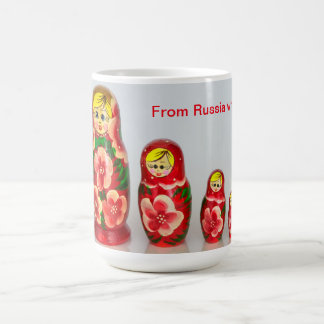 Personalisieren Sie russische Matryoshka stapelbar Kaffeetasse