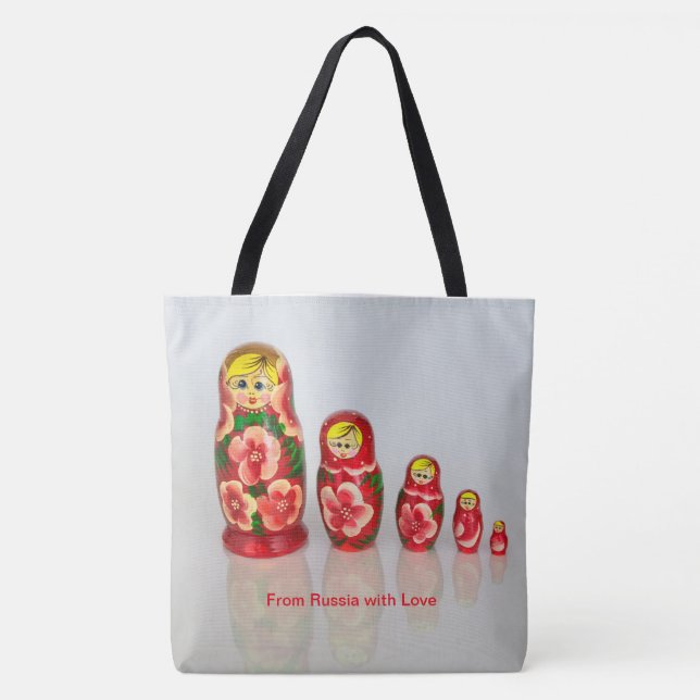 Personalisieren Sie russische Matryoshka stapelbar Tasche (Vorderseite)