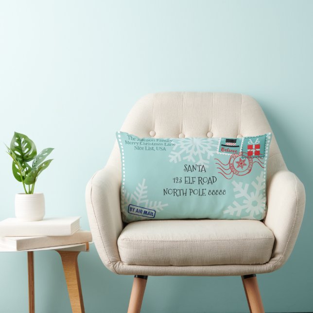 Personalisieren Sie Snowflake Weihnachten Weihnach Lendenkissen (Stuhl )