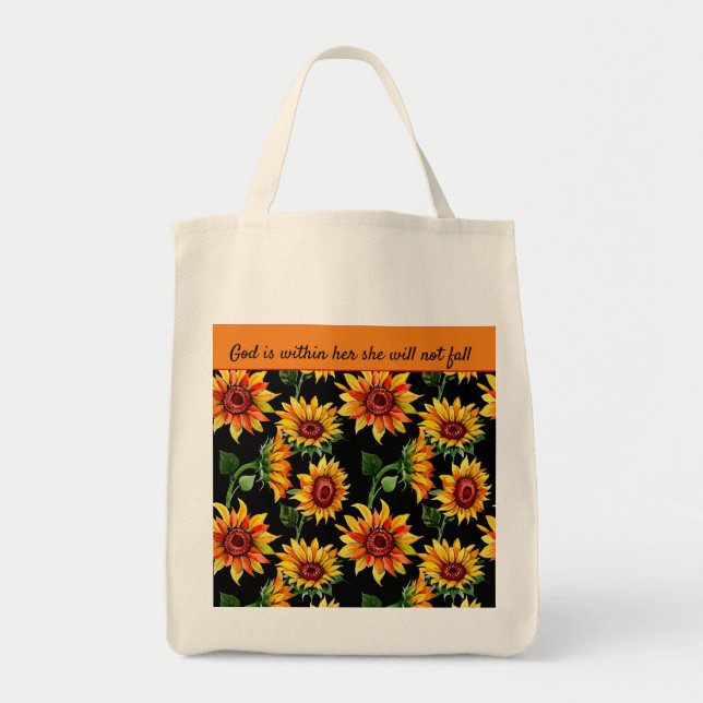 Personalisieren Sie Sonnenblumenangebot/Namensfall Tragetasche (Vorne)