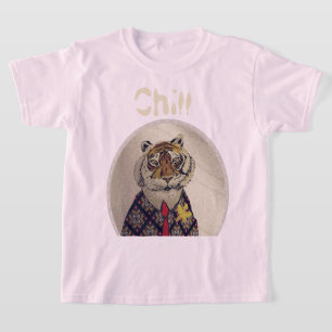 Personalisieren Sie Spaß Chill Tiger T-Shirt