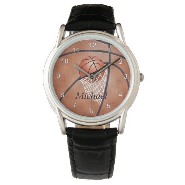 Personalisieren Sie Sporty Basketball Armbanduhr (Vorderseite)