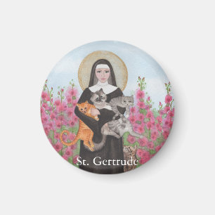 Personalisieren Sie St Gertrude Schutzpatron von C Magnet