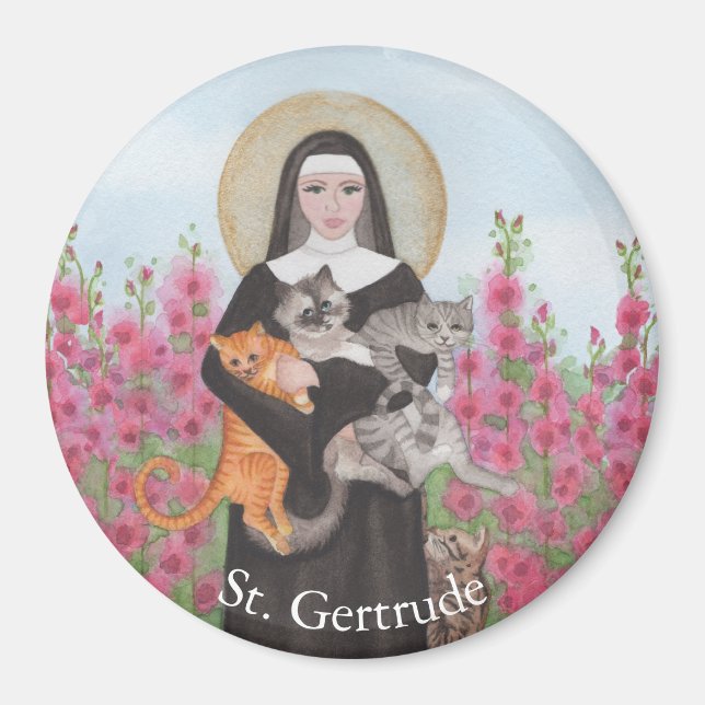 Personalisieren Sie St Gertrude Schutzpatron von C Magnet (Vorne)