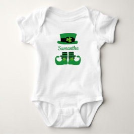 Personalisieren Sie St. Patrick's Leprechaun Green Baby Strampler