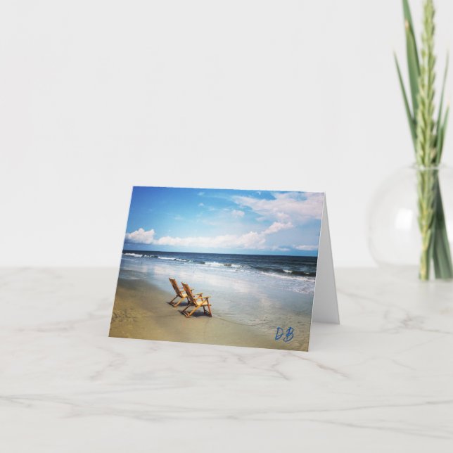 Personalisieren Sie Strand dank Karte leer innen (Vorderseite)