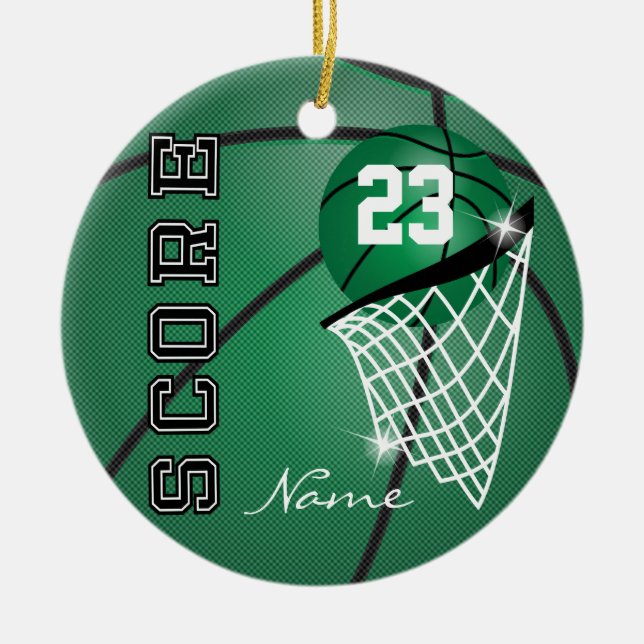 Personalisieren Sie Superstar Basketball Keramik Ornament (Vorne)