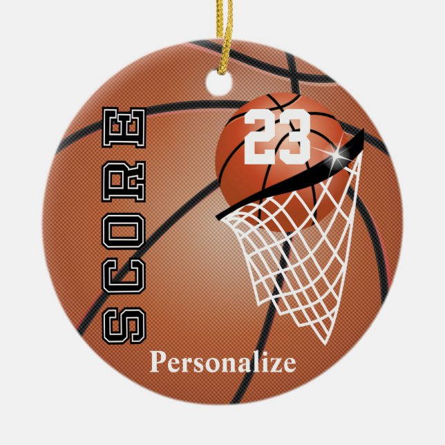 Personalisieren Sie Superstar Basketball Keramik Ornament (Vorne)