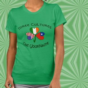 Personalisieren Sie Taiwan China Irland USA Shamro T-Shirt
