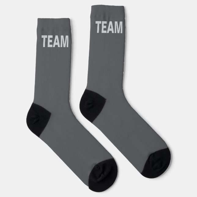 Personalisieren Sie TEAM NAME Grau Socken (Rechts)