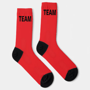 Personalisieren Sie TEAM NAME Red Socken