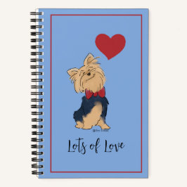 Personalisieren Sie Text Yorkie Bow Krawatte und H Notizbuch