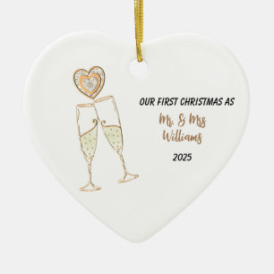 Personalisieren Sie unser erstes Weihnachtsherz & Keramik Ornament