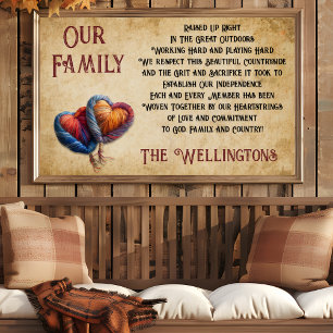 Personalisieren Sie unseren Familien Glauben Land Poster