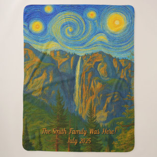 Personalisieren Sie van Gogh Yosemite Valley Famil Sherpadecke
