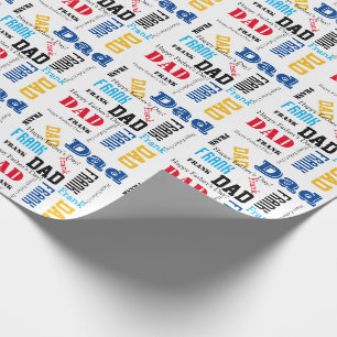 Personalisieren Sie Vatertag Geburtstag Geschenk f Geschenkpapier