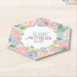 Personalisieren Sie vier Blume Muttertag mit Aquar Untersetzer