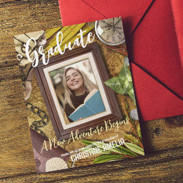 Personalisieren Sie Vintage Adventurer Theme Absch Einladung