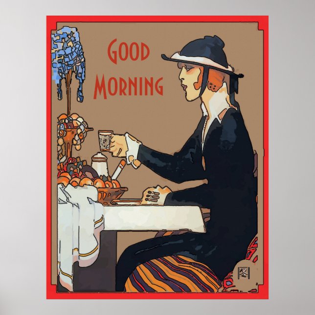 Personalisieren Sie Vintage Kaffeeküche Poster (Vorne)