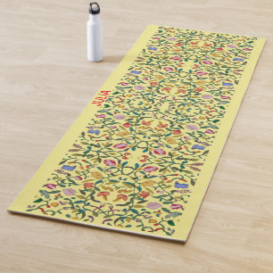Personalisieren Sie weiche, komplexe Blumenmuster  Yogamatte
