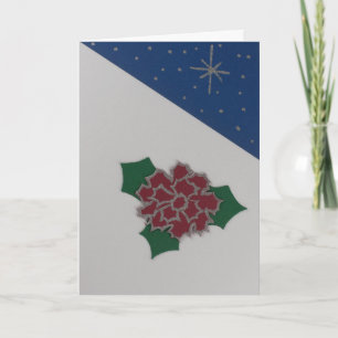 Personalisieren Sie Weihnachten Blume und blauen H