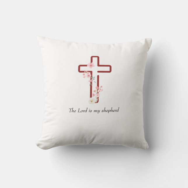 Personalisieren Sie Weihnachten Holly Cross Kissen (Vorderseite)