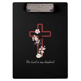 Personalisieren Sie Weihnachten Holly Cross Klemmbrett