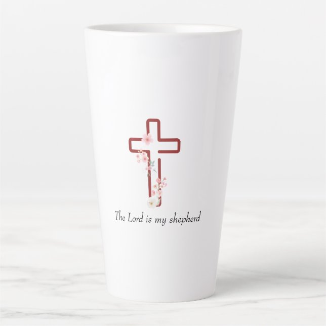 Personalisieren Sie Weihnachten Holly Cross Milchtasse (Vorderseite)