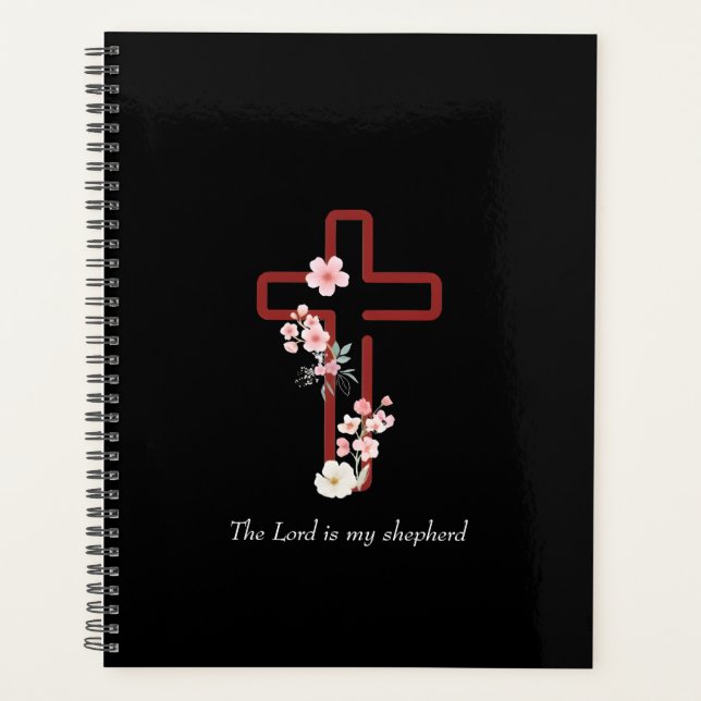 Personalisieren Sie Weihnachten Holly Cross Planer (Vorderseite)