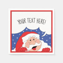 Personalisieren Sie Weihnachtscocktail Napkins San Serviette
