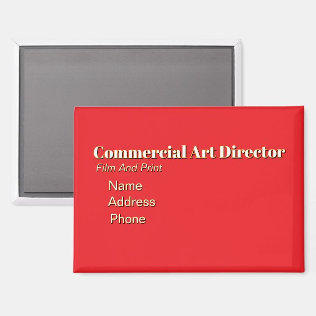 Personalisieren Sie Werbung durch den Direktor für Magnet (Vorderseite/Rückseite)