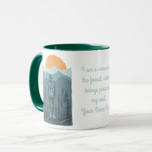 Personalisieren Sie Wilderness Hiker Frau Tasse