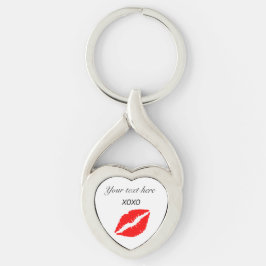 Personalisieren Sie XOXO LIPS Valentine Schlüsselanhänger