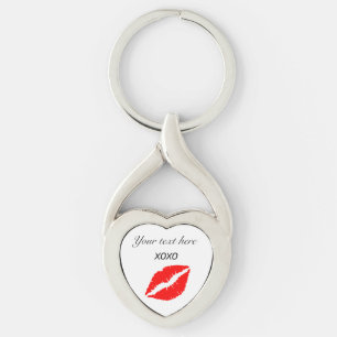 Personalisieren Sie XOXO LIPS Valentine Schlüsselanhänger