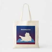 Personalisieren Sie Yoga Cat Tote Bag