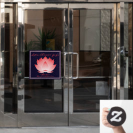 Personalisieren Sie Yoga Studio Pink Lotus Blume Fensteraufkleber