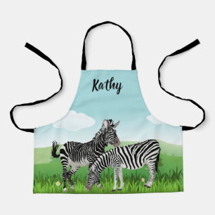 Personalisieren Sie Zebra-Druck über Kinder Schürze
