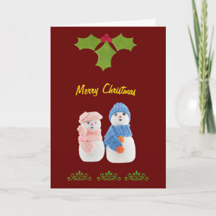 Personalisieren, Snowman & Snow Feiertagskarte