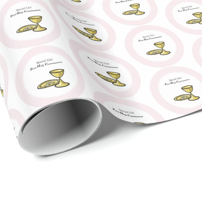 Personalisieren, Special Girl, Erste Kommune Geschenkpapier (Rolleneckpunkt)
