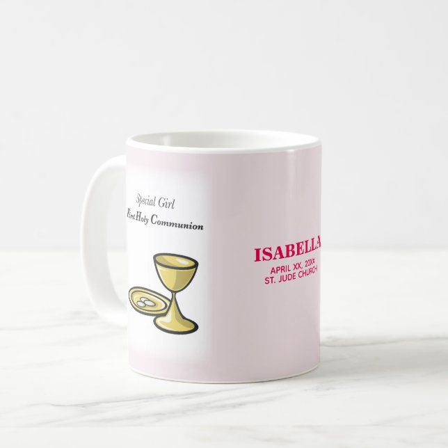 Personalisieren, Special Girl, Erste Kommune Kaffeetasse (Vorderseite Links)