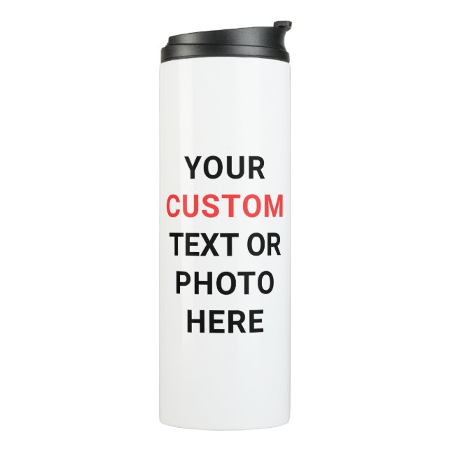 Personalisieren | Text, Foto, Logo oder Design hie Thermosbecher (Nach links gedreht)