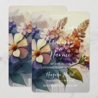 PERSONALISIEREN: Vintage Blumen Einladung